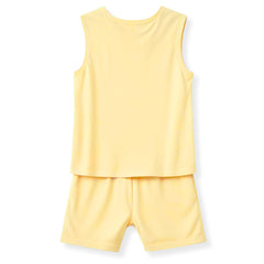 minicult Kids Matching Cotton Vest and Shorts coords with cute animal Prints(Lion)