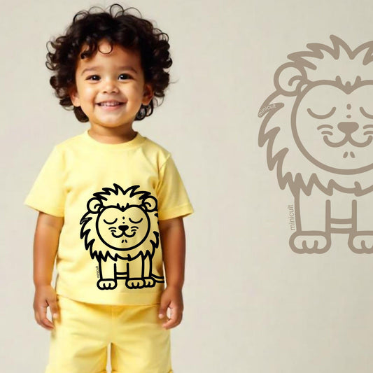 minicult Matching CottonTshirt and Shorts coords with cute animal Prints(Giraffe Combo)(Pack of 2)