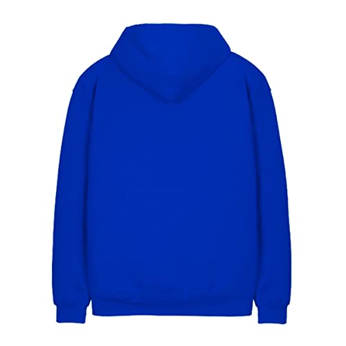 minicult Cotton Printed Hoodie for Boys and Girls Ideal for Light Winter( Pack of 1)(Blue)