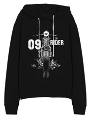 minicult Cotton Printed Hoodie for Boys and Girls Ideal for Light Winter ( Pack of 1) (Black)