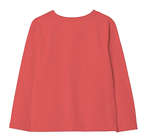 minicult Cotton Printed Full Sleeve T Shirts for Girls (Pack of 1) (Orange 1)