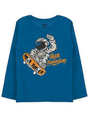 minicult Cotton Printed Full Sleeve T Shirts for Boys(Pack of 2)(Grey 2)