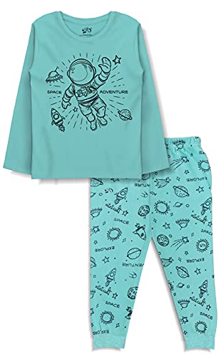 minicult Cotton Full Sleeve t Shirt and Pyjama Nightsuit with Cute Prints(Pack of 2) (Yellow 2)
