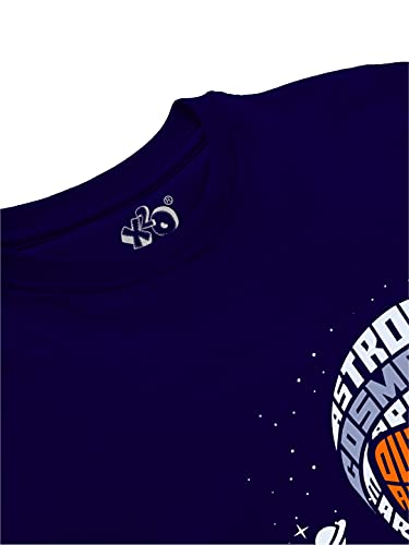 minicult Cotton Printed Full Sleeve T Shirts for Boys(Pack of 1)(Dark Blue 2)