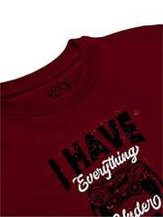 minicult Cotton Printed Full Sleeve T Shirts for Boys(Pack of 2)(Maroon)