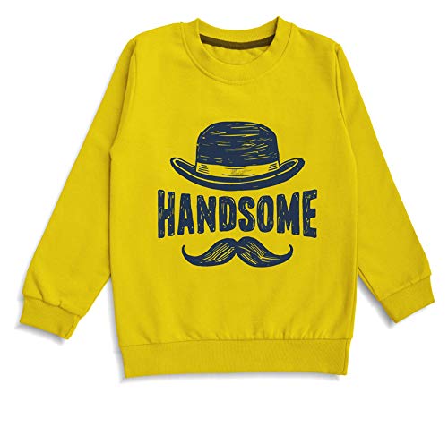 minicult Cotton Full Sleeve T Shirts for Boys and Girls (Pack of 2)(Maroon and Musturd)